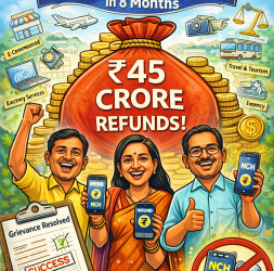 National Consumer Helpline Enables ₹45 Crore Refunds in 8 Months, Strengthening Consumer Trust Nationwide