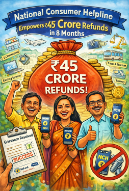 National Consumer Helpline Enables ₹45 Crore Refunds in 8 Months, Strengthening Consumer Trust Nationwide