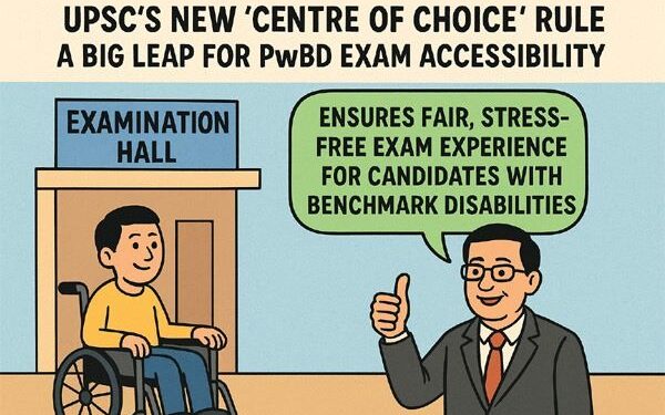 UPSC’s new ‘Centre Of Choice’ Rule: A big leap for PwBD exam accessibility