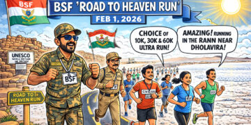 Run where the earth touches the sky: BSF’s ‘Road to Heaven’ ultra run all set to light up Dholavira
