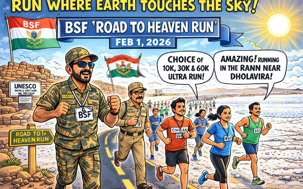 Run where the earth touches the sky: BSF’s ‘Road to Heaven’ ultra run all set to light up Dholavira