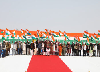 Salt Desert Turns Tricolour: World’s largest Khadi Flag unfurled at Rann of Kutch on Republic Day