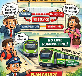 Ahmedabad Metro Alert: Partial suspension on East–West Line on Monday, January 12