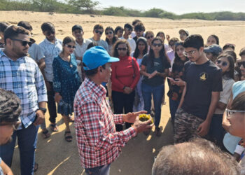 Navgujarat students swap screens for sand in a thrilling Dwarka–Beyt Dwarka learning odyssey
