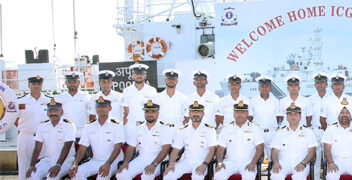 Sea shield strengthened: ICGS Apoorva docks at Okha, bolstering coastal security in the North-West