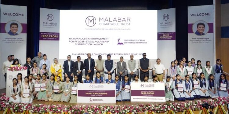 ₹200 crore for change: Goyal unveils Malabar’s Mega CSR blueprint powering girl education & social impact