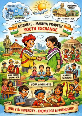 Unity in diversity: Gujarat–Madhya Pradesh youth exchange ignites national integration spirit