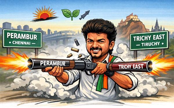 Double barrel debut: Vijay fires from Perambur & Trichy East in high-stakes poll gambit