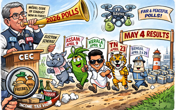 Battle for 824 seats begins: EC sounds the bugle for four-state, one UT polls