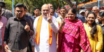 Ballot Power in Action: Amit Shah Votes in Ahmedabad, Urges Citizens to Join ‘Festival of Democracy’
