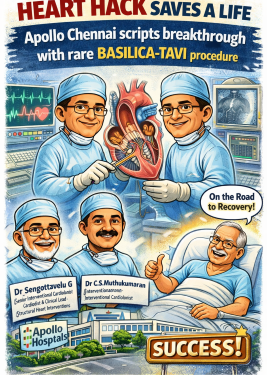 Heart hack saves a life: Apollo Chennai scripts breakthrough with rare BASILICA-TAVI procedure