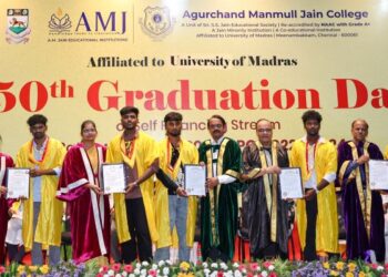 ‘Dream big, stay curious, create impact’: Mylswamy Annadurai’s stirring pep talk headlines A.M. Jain College’s golden graduation milestone