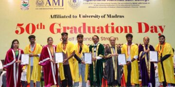 ‘Dream big, stay curious, create impact’: Mylswamy Annadurai’s stirring pep talk headlines A.M. Jain College’s golden graduation milestone