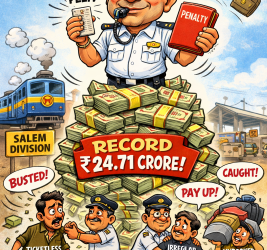 Zero Tolerance, Record Returns: Salem Division Clocks All-Time High ₹24.71 Cr in Ticket Checking Drive