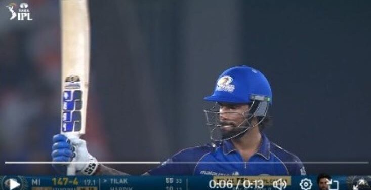 Tilak’s tornado: Varma’s 45-ball masterpiece powers MI to 99-run rout of Titans