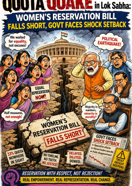 Quota quake in Lok Sabha: Women’s Reservation Bill falls short, govt faces shock setback