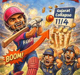 Royals Reign Supreme in Ahmedabad Thriller: Titans Fall Just Short in 400-Run Epic!