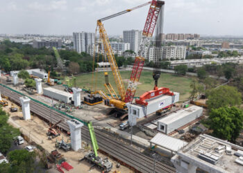 1,360-tonne giant flies over tracks: Bullet Train project pulls off engineering feat in Ahmedabad