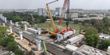 1,360-tonne giant flies over tracks: Bullet Train project pulls off engineering feat in Ahmedabad