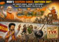 Modi’s Eastern Surge, Southern Shift: BJP sweeps Bengal, Assam & Puducherry; TVK shatters dynasty politics in TN