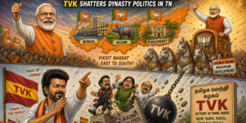 Modi’s Eastern Surge, Southern Shift: BJP sweeps Bengal, Assam & Puducherry; TVK shatters dynasty politics in TN