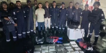 Massive Drug Bust Off Gujarat Coast: ICG, ATS Seize ₹1,150-Crore Cocaine Haul Near Mundra