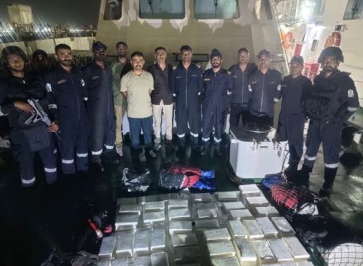 Massive Drug Bust Off Gujarat Coast: ICG, ATS Seize ₹1,150-Crore Cocaine Haul Near Mundra