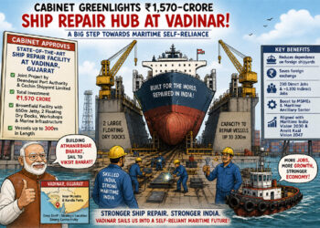 Cabinet greenlights ₹1,570-cr ship repair hub at Vadinar; India charts new course in maritime self-reliance