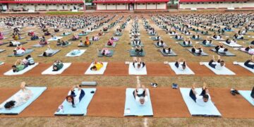 From soldiers to children, yoga unites the Dakshin Bharat Army Family in a celebration of health and harmony