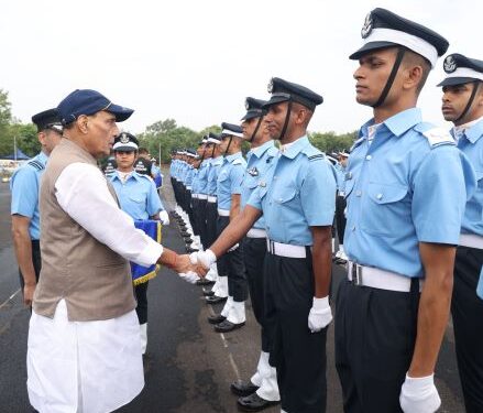 “Stay vigilant, recalibrate fast”: Rajnath Singh’s pep talk to new IAF Officers as 231 cadets earn their wings