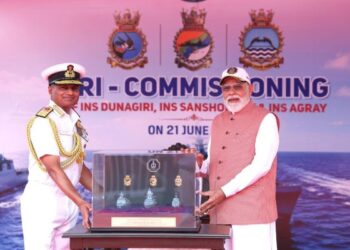 ‘A nation strong at sea commands influence on shore’: PM commissions 3 Naval Titans to Power India’s maritime century