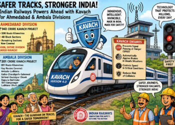 Ahmedabad leads India’s Kavach revolution: ₹140-Cr safety shield clears the way for a fully protected Rly Divn