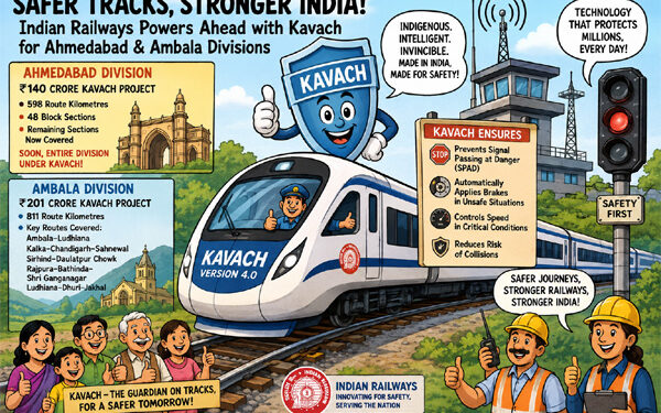 Ahmedabad leads India’s Kavach revolution: ₹140-Cr safety shield clears the way for a fully protected Rly Divn
