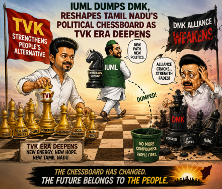 IUML dumps DMK, reshapes Tamil Nadu’s political chessboard as TVK era deepens