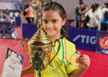 Tiny paddle, giant dream: DPS Bopal’s Anayra Maniyar clinches Gujarat Under-9 Table Tennis Crown
