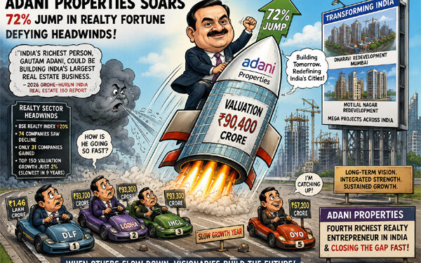 Adani’s ₹90,400-crore realty surge redraws India’s property power map