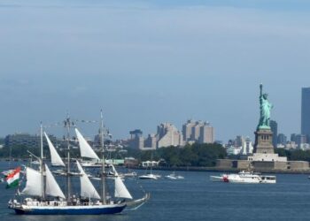 Tricolour commands the Hudson: INS Sudarshini showcases India’s maritime legacy at New York’s Sail4th 250