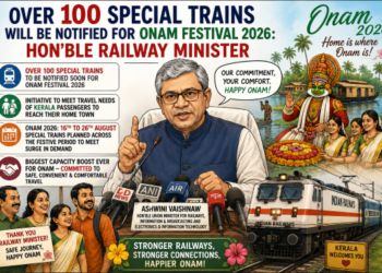 Home for Onam: Railways to Roll Out Over 100 Special Trains for Kerala’s Biggest Family Reunion