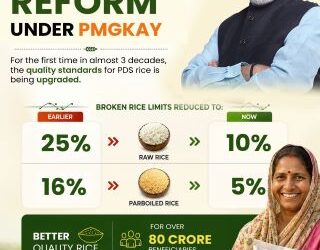 Cabinet raises the bar on food security: 80 crore Indians to receive better-quality rice under PMGKAY