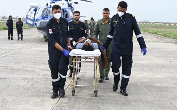 Mission impossible at sea: Coast Guard helicopter plucks ailing seafarer to safety off Porbandar