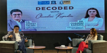 CA Aniket Talati decoded the future of commerce, leaving GLS freshers with a blueprint for lifelong success