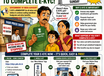 Ration card holders, this weekend could be your last chance to complete E-KYC