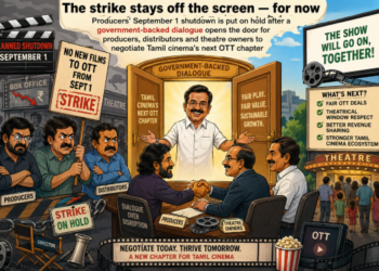 Kollywood calls a truce: Sept 1 strike put on hold as government opens door for OTT peace talks