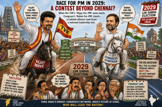 2029 PM race enters Tamil Nadu’s power game: Rahul vs Vijay puts TVK-Cong alliance on the line