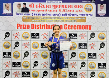 Little paddle, big promise: DPS-Bopal’s Ishita Joshi serves up state-level glory