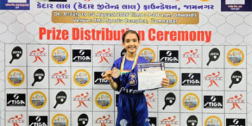 Little paddle, big promise: DPS-Bopal’s Ishita Joshi serves up state-level glory
