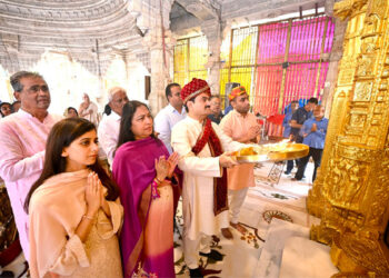 Faith, gratitude and seva: Adani family seeks blessings at Mahudi Jain Temple