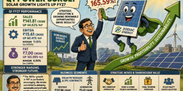 Zodiac Energy’s Q1 power surge: PAT rockets 166% as solar growth lights up FY27