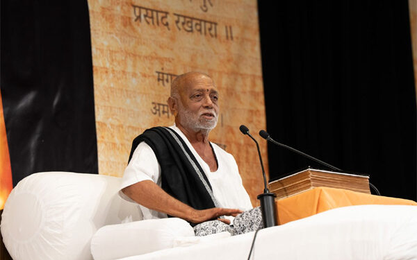 Morari Bapu’s Ram Katha begins at Sanders Theatre in Harvard on India’s 80th I-Day