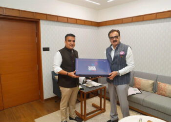 Adani Group rep meets Gujarat Deputy CM as state tops Vande Bharatam Outreach